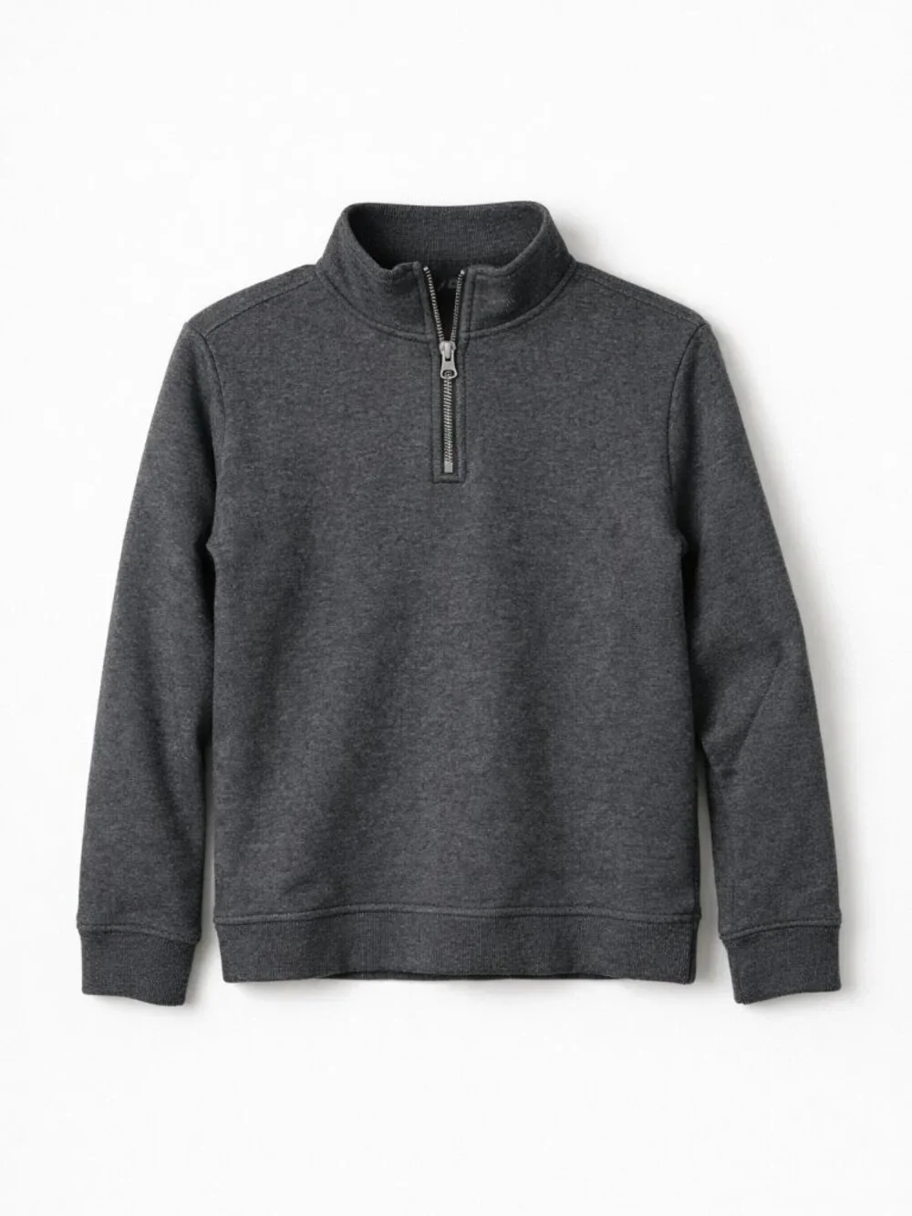 The Children’s Place Boys Quarter‑Zip Pullover | Size L (10/12) | Gray